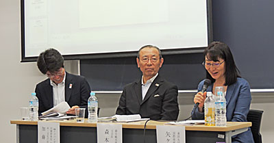 （右）から矢ヶ崎氏、森本氏、加藤氏 